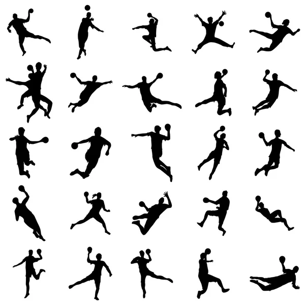 Handball Silhouette set — Stock Vector