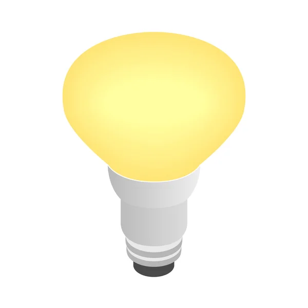 Light bulb ikon, isometrisk 3d-stil — Stock vektor