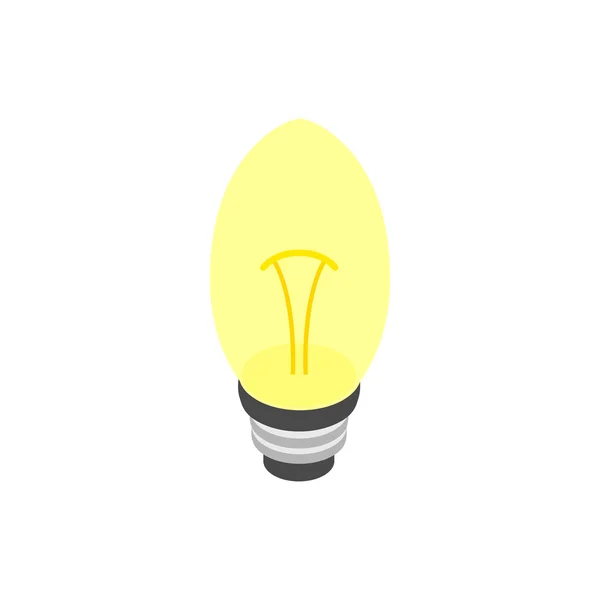 Light bulb icon, isometric 3d style — Stock Vector