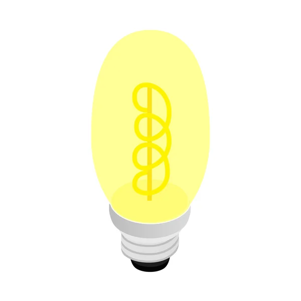 Light bulb icon, isometric 3d style — Stock Vector