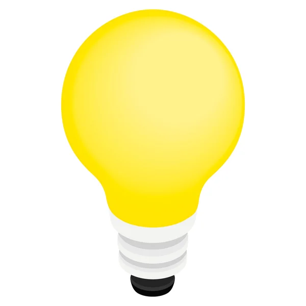 Light bulb icon, isometric 3d style — Stock Vector