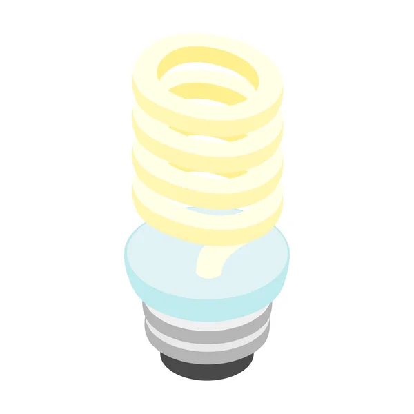 Úsporná žárovka zářivka ikonu — Stockový vektor
