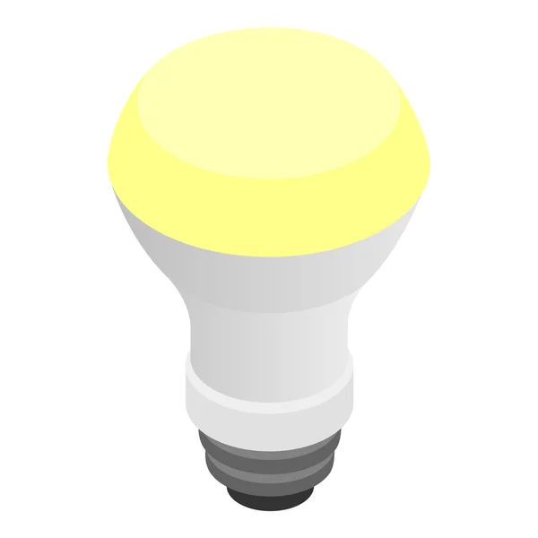 Glödande Led lampa ikon, isometrisk 3d-stil — Stock vektor