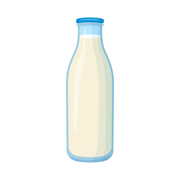 Garrafa de ícone de leite, estilo dos desenhos animados — Vetor de Stock
