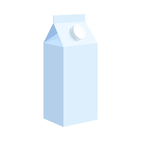 Icono de caja de leche, estilo de dibujos animados — Vector de stock