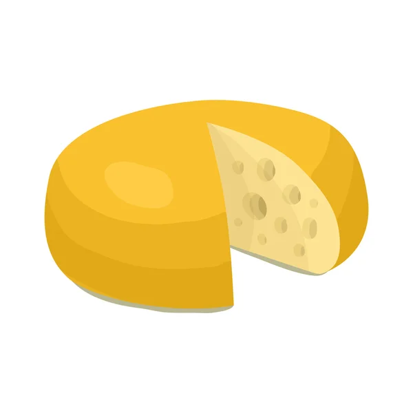 Icono de rueda de queso, estilo de dibujos animados — Vector de stock