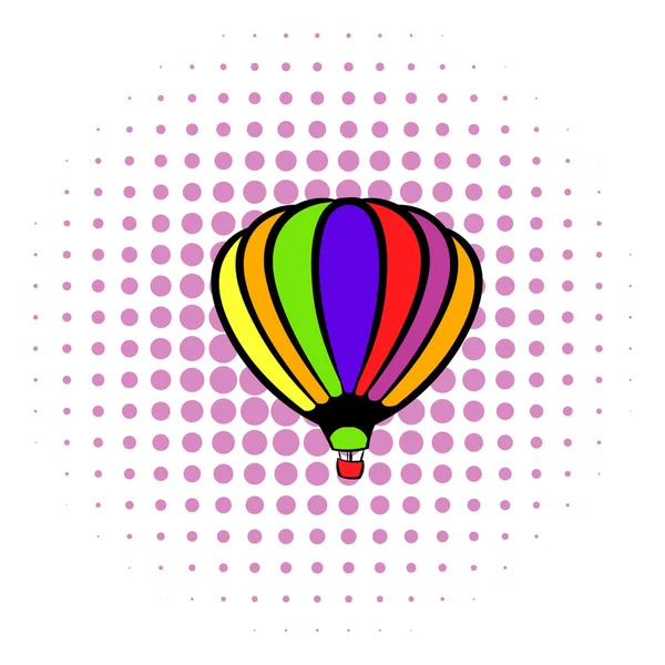 Icono de globo de aire brillante, estilo cómics — Archivo Imágenes Vectoriales