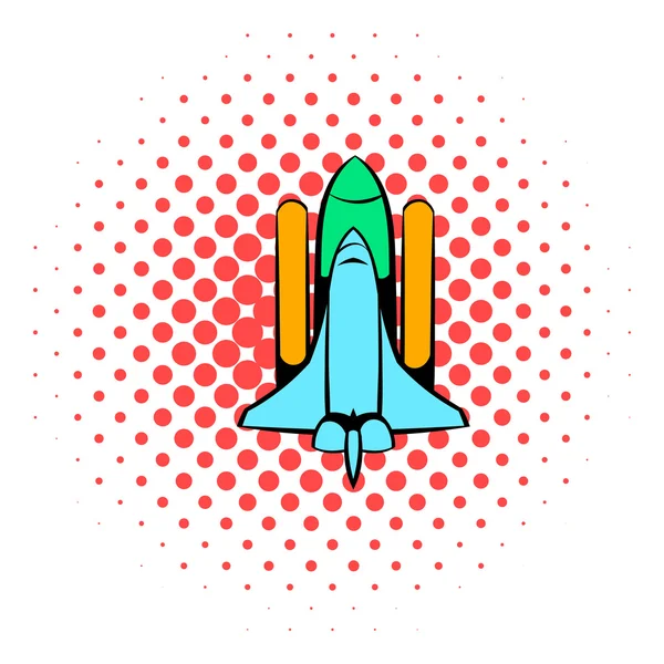 Spaceshuttle pictogram, comics stijl — Stockvector