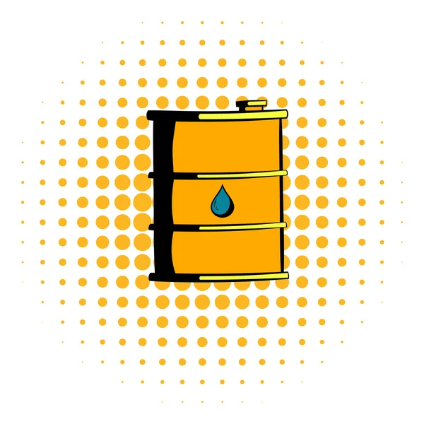 Icono de barril de petróleo, estilo cómics — Vector de stock