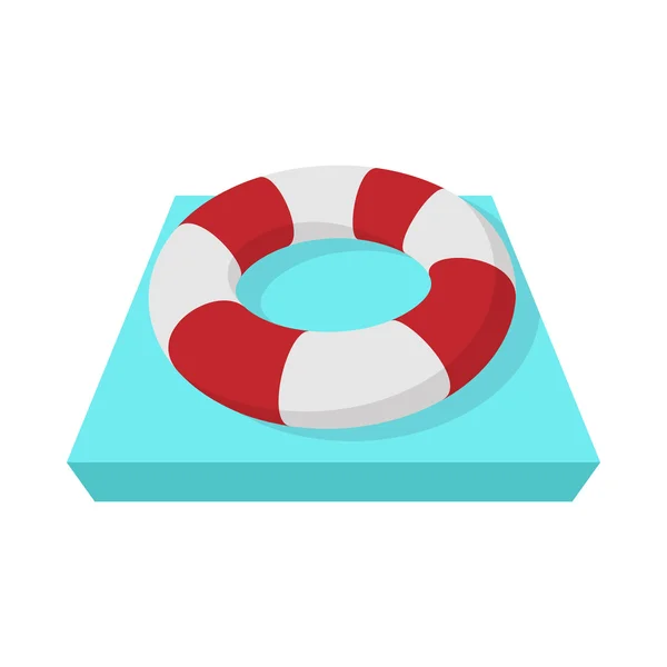 Ikona Lifebuoy, w stylu kreskówki — Wektor stockowy