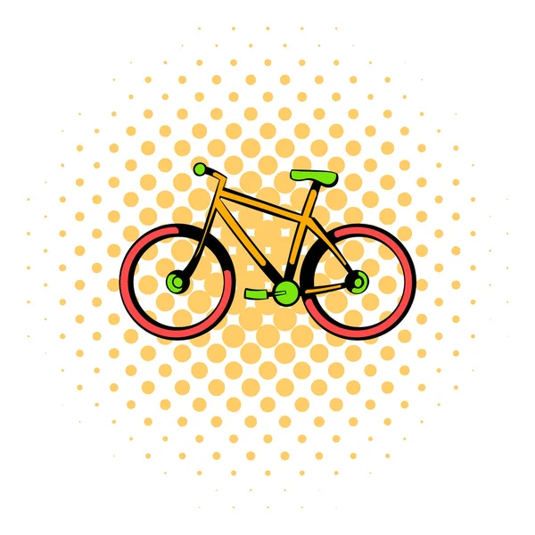 Icono de la bicicleta, estilo cómics — Vector de stock