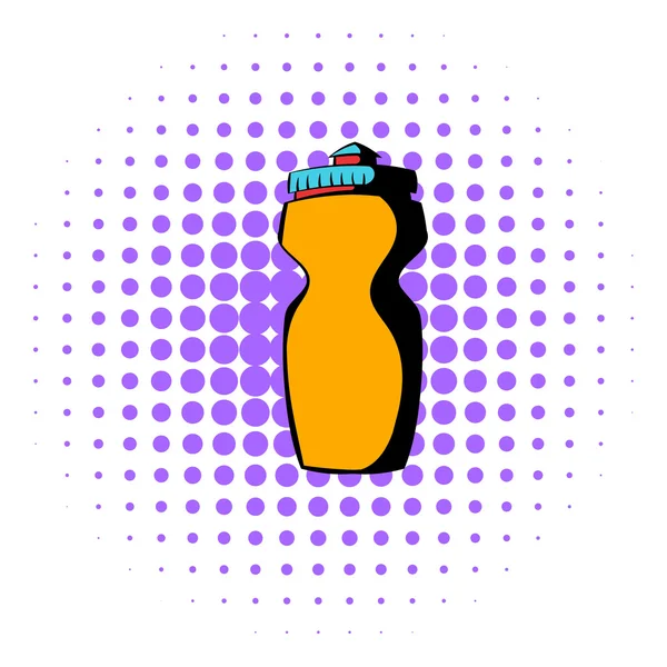 Icono de botella de agua reutilizable, estilo cómic — Vector de stock