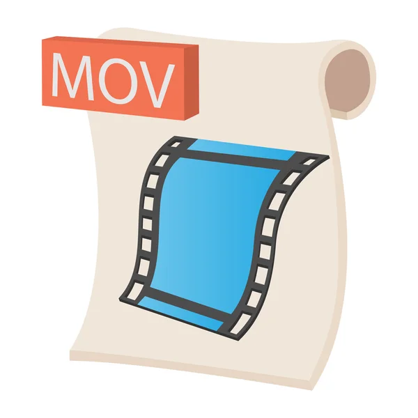 MOV ikona, kreslený styl — Stockový vektor