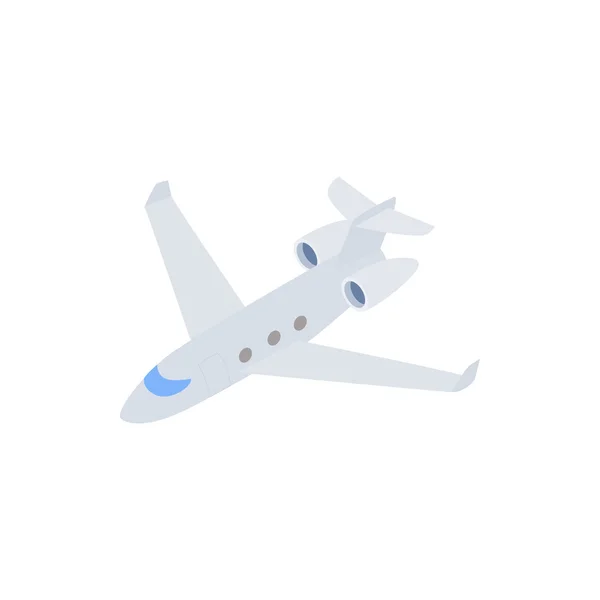 Passagierflugzeug-Ikone, isometrischer 3D-Stil — Stockvektor