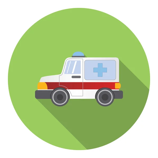 Icono de coche de ambulancia, estilo plano — Archivo Imágenes Vectoriales