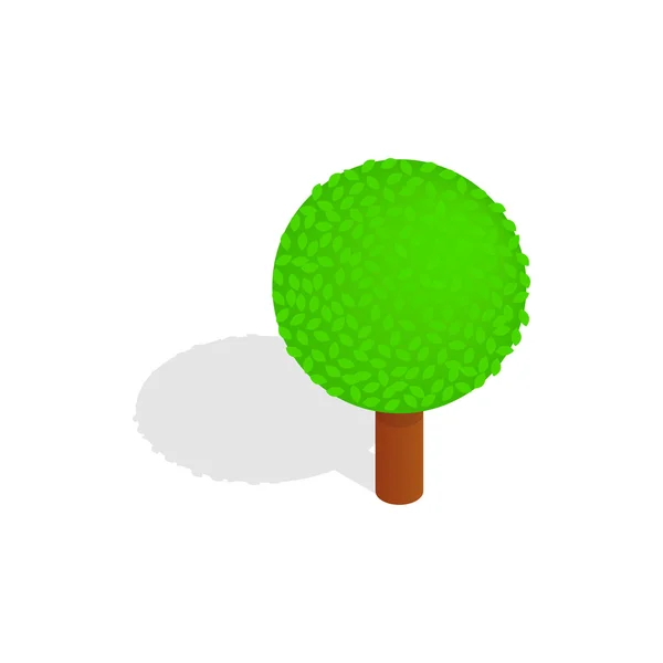 Kugelförmiges Baumsymbol, isometrischer 3D-Stil — Stockvektor
