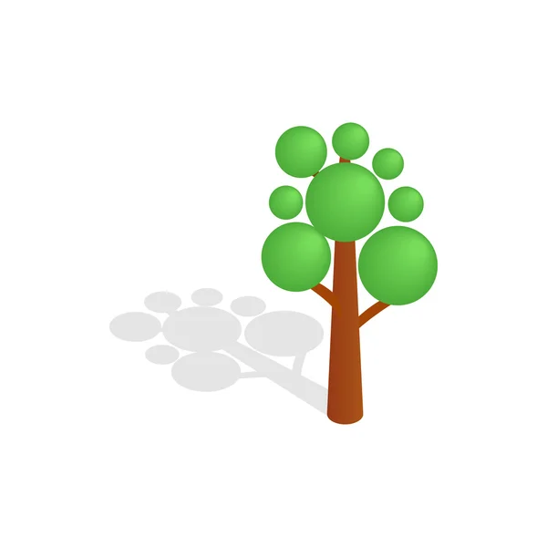 Icono del árbol, estilo isométrico 3d — Vector de stock