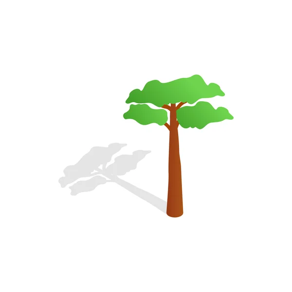 Çam ağacı simgesini, izometrik 3d stili — Stok Vektör