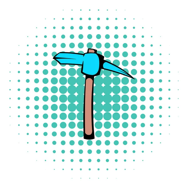 Pickaxe icon, comics style — Stock Vector