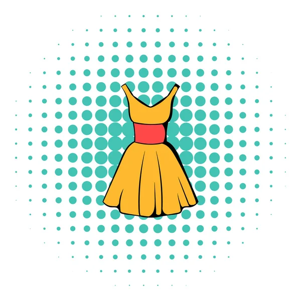 Icono de vestido, estilo cómics — Vector de stock