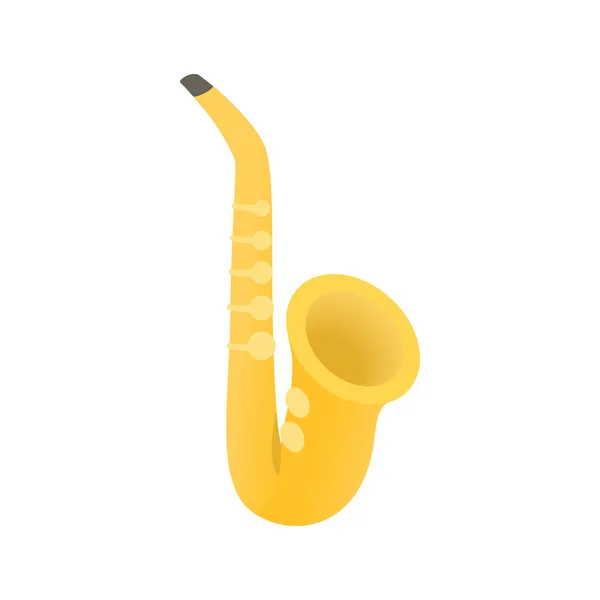 Ícone saxofone, estilo isométrico 3d — Vetor de Stock