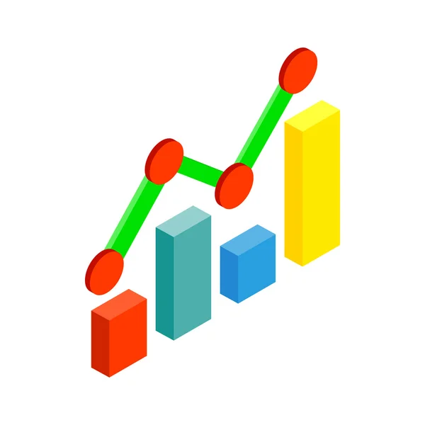 Επαγγελματική γράφημα και γράφημα εικονίδιο, ισομετρικές 3d στυλ — Διανυσματικό Αρχείο