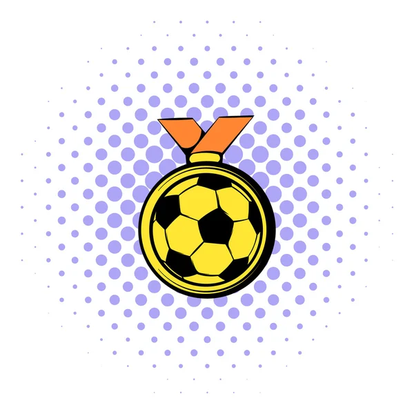 Arany foci érem ikon, képregény stílusban — Stock Vector