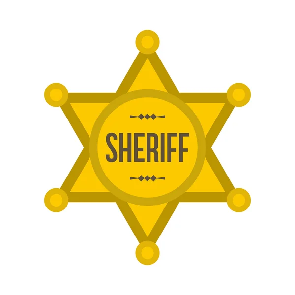 Sheriff csillag ikon — Stock Vector