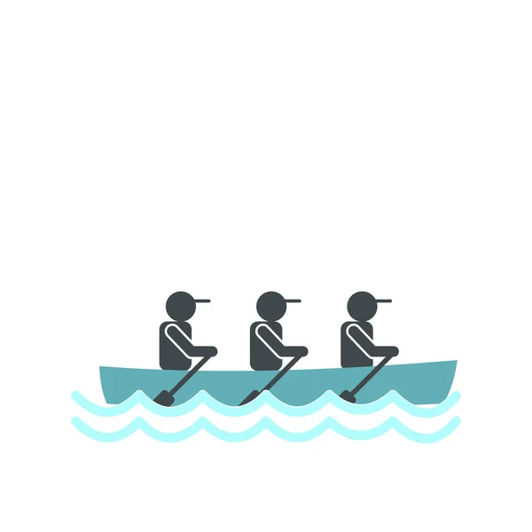 Rowing race icon — Stock Vector