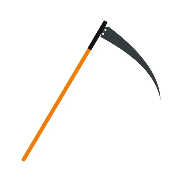 Halloween scythe pictogram — Stockvector