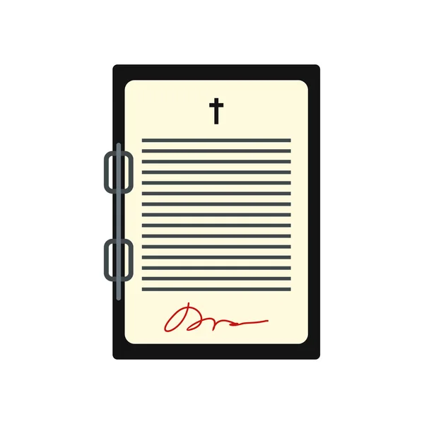 Icône de lettre Testament — Image vectorielle