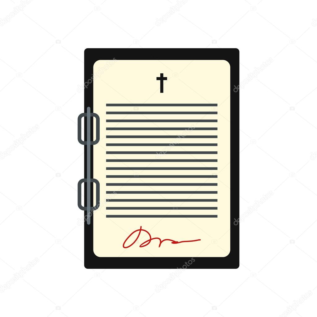 Testament letter icon