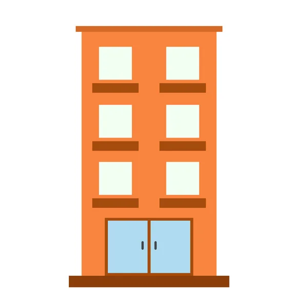 Ikone dreistöckigen Hauses — Stockvektor