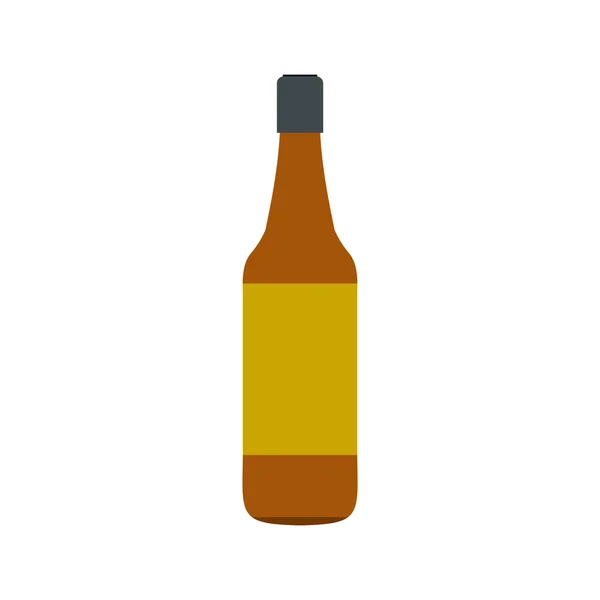 Bruin bier fles pictogram — Stockvector