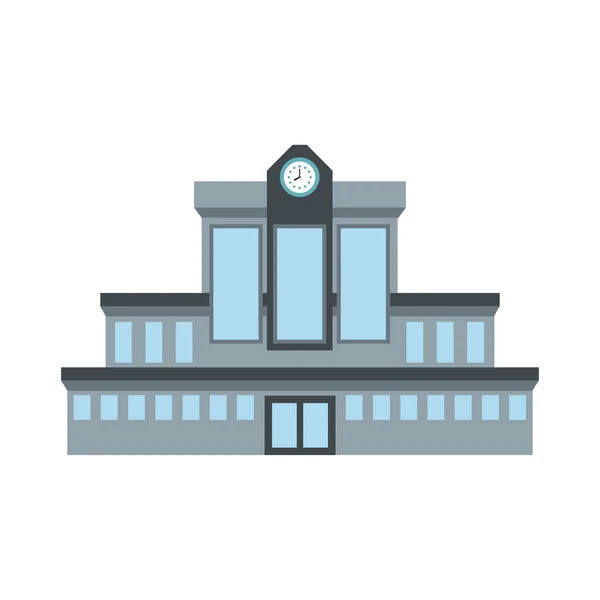 Icono de estación de tren — Vector de stock