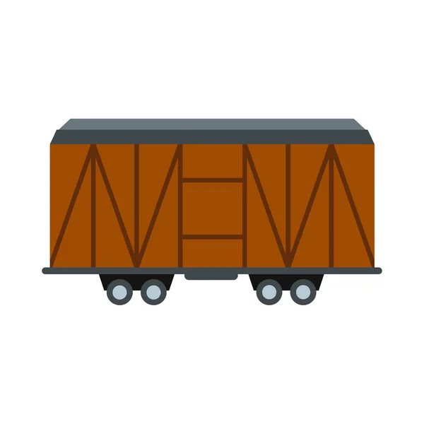 Icona del carro merci del treno — Vettoriale Stock