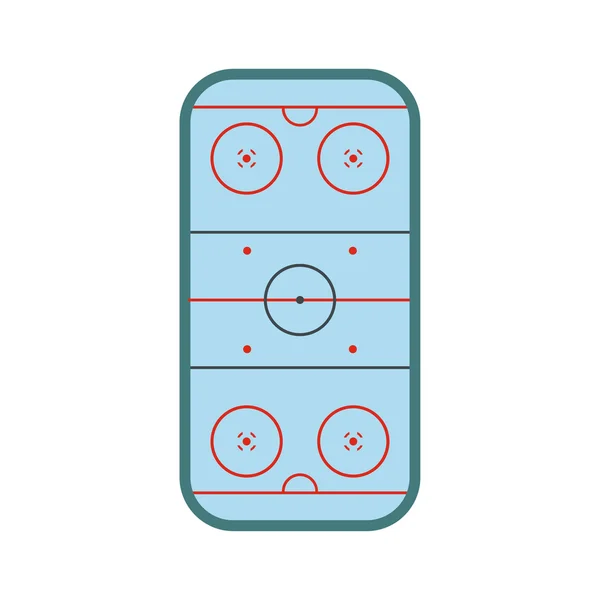 Icono de pista de hockey sobre hielo — Archivo Imágenes Vectoriales