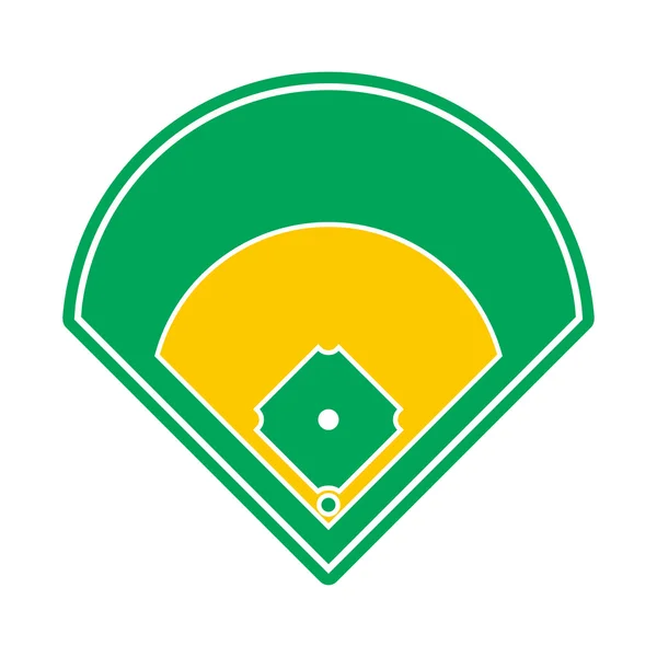 Icono del campo de béisbol — Vector de stock