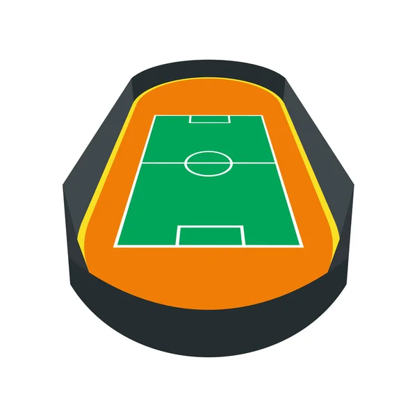 Öppen fotboll fältet ikonen — Stock vektor