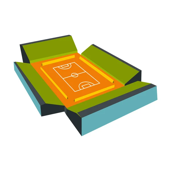 Icône de terrain de soccer ouvert — Image vectorielle