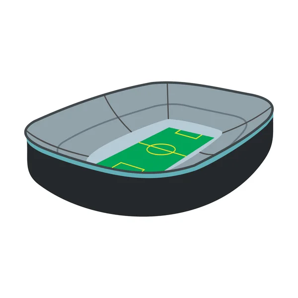 Icono oval del estadio de fútbol — Vector de stock