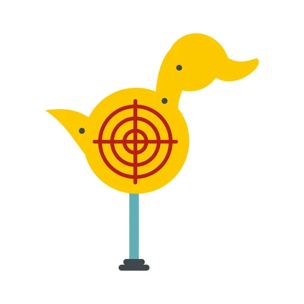 Žlutá kachna cílovou ikonu — Stockový vektor