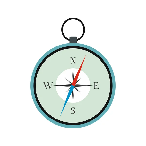 Kompas ikon plochý — Stockový vektor