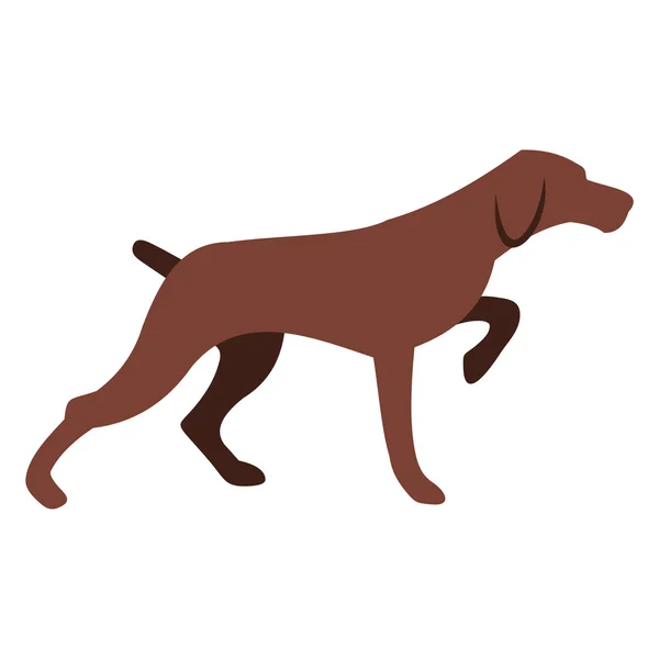 Caza icono perro — Vector de stock