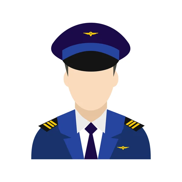 Capitán del icono de la aeronave — Archivo Imágenes Vectoriales