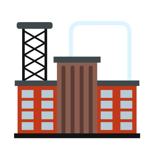 Planta icono del edificio industrial — Vector de stock