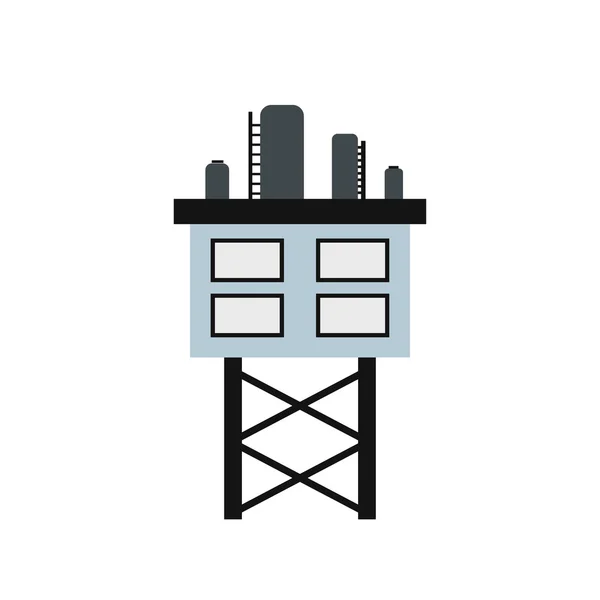 Icône plateforme pétrolière — Image vectorielle
