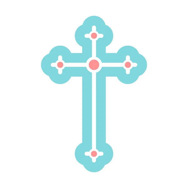 Náboženský symbol kříže ikony — Stockový vektor