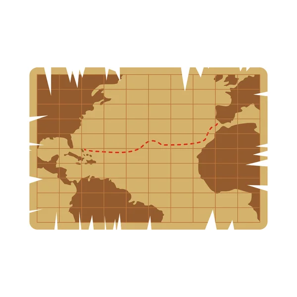 Vintage map icon — Stock Vector