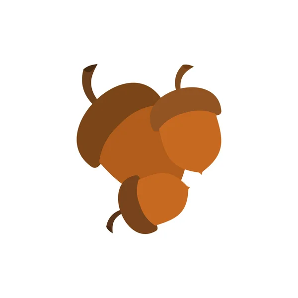 Acorns fork icon — Stock Vector